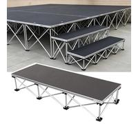 podium Plateforme de scène portable intérieure/extérieure avec pieds pliables, Élévateur de scène modulaire connectable, Scène antidérapante pour concerts