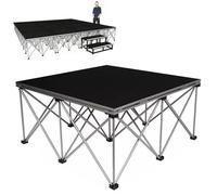podium Plateforme/marchepied portable pliable de 48 pouces de large, système modulaire d'escalier et de plateforme connectables en aluminium(Square,H 7.9in/20cm)