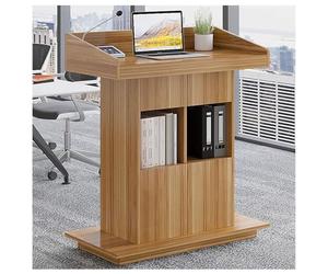 Podium polyvalent en bois pour église, bureau et école - Lutrin idéal avec rangement pour conférences, séminaires et prise de parole en public - Chevalet de débat et de présentation professionnel