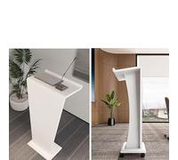 Podium portable blanc - Lutrin mobile pour écoles, églises et événements - Pupitre roulant pour prise de parole en public, présentations de bureau et conférences - Facile à déplacer, hauteur réglable