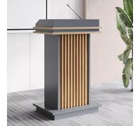 Podium portable en bois avec roulettes - Idéal pour les conférences, les églises, les salles de classe, les discours et les mariages - Chaire mobile pour une installation facile de la réception et de