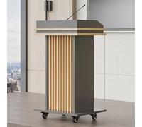 Podium portable en bois avec roulettes - Idéal pour les conférences, les églises, les salles de classe, les discours, les mariages et les événements - Chaire réglable en hauteur pour des fiançailles
