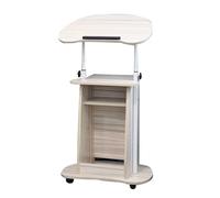 Podium portable en bois avec roulettes - Lutrin robuste pour présentations, services religieux, salles de t mariages - Finition érable blanc
