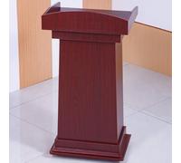 Podium portable en bois pour enseignants et églises Lutrin pour conférences et événements, bureau de réception pour restaurants et hôtels, table de discours multimédia, rouge