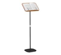 Podium portable en bois réglable en hauteur avec haut inclinable et arrêt des bords. Chaire idéale pour les églises, les écoles, les événements. Design compact pour une utilisation facile