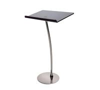 Podium portable incurvé noir - Support de présentation élégant en acrylique pour salle de classe, église, discours et concerts - Design stable et léger pour un transport et une utilisation faciles