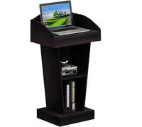 Podium portable pour présentations - Lutrin réglable pour l'école, l'église et les conférences - Chaire d'enseignant légère avec rangement