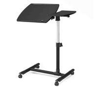 Podium portable réglable en hauteur avec roulettes et bureau inclinable - Parfait pour les conférences, les mariages, les églises et les salles de classe - Idéal pour les discours et les présentations