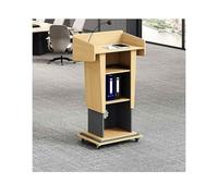 Podium portable réglable pour conférences - Support polyvalent pour salles de t centres commerciaux - Chaire de conférence et support de podium - Gris