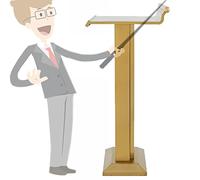 Podium portable robuste - 103,1 cm de haut lutrin pour présentations, écoles et concerts - Bureau de lecture et d'ordinateur portable réglable doré idéal pour les haut-parleurs et les éducateurs