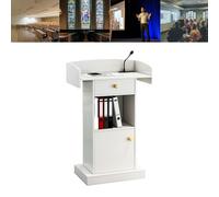 Podium professionnel avec tiroir de rangement - Parfait pour les conférences, les présentations, les enseignants, les aumôniers et les maîtres de cérémonie - Support élégant pour un engagement