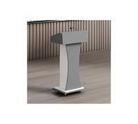 Podium réglable en bois pour écoles et salles de classe - Support de présentation roulant blanc pour conférences et événements - Design stable - Multifonctionnel - Hauteur réglable