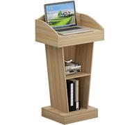 Podium réglable en bois pour présentations, discours et événements - Idéal pour l'église, l'école, l'université et les concerts (60 x 40 x 110 cm) - Design portable et robuste