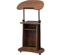 Podium réglable sur pied en acrylique, lutrin mobile avec dessus rotatif et roulettes roulantes, idéal pour les présentations, conférences, réceptions et utilisation sur ordinateur portable