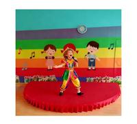 podium Support de scène pliable de 3,3/3,9 pieds pour les discours des enfants, système modulaire de plate-forme portable, scène intérieure(L)