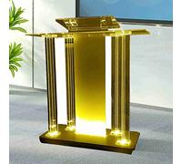 Podium Transparent, Grand Support De Podium De Chant De Chaire Roulante, Podium Acrylique Luxueux for Les Activités De Conférence D'école D'église