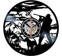 PODODO Horloge de chasse au canard - Disque vinyle - Décoration murale - Cadeau pour papa
