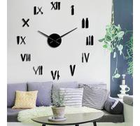 PODODO Outils de barbier DIY Stickers muraux Salon de coiffure Beauté Coiffure Horloges murales Art Décor Barbier DIY Grande horloge murale sans cadre
