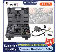 Podofo 21 pièces extracteur de retrait d'injecteur Diesel avec divers adaptateurs Kit d'extraction d'injecteur pneumatique pour outils de voiture