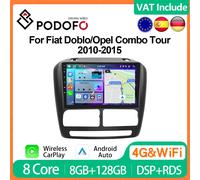 Podofo 9 "autoradio sans fil CarPlay Android Radio pour FIAT Doblo/Opel Combo Tour 2010-2015 multimédia GPS FM 4G WIFI Autoradio 8G+128G 4G 2.0GHZ