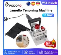 Podofo - Machine à rainurer à 3 fentes, perceuse à bois Lamello, joint de biscuits, connecteur Ramino Invisible, outil de fixation de meubles 11600 RPM