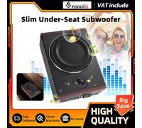 Podofo Subwoofer Actif Compact de 8 Pouces pour Voiture, Sous le Siège, Boîtier Amplifié avec Amplificateur Intégré et Câble Audio