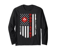 Podologie Drapeau USA Podologue Médecin Pied Chirurgien Expert Pieds Manche Longue