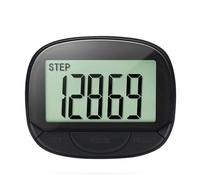 Podomètre 3D, Compteur De Pas for La Marche, Moniteur De Pas Portable, Compteur De Pas Précis avec Grand Écran Simple Et Facile à Utiliser(Black)