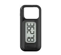 Podomètre 3D for La Marche avec Grand Écran, Compteur De Pas Simple Et Précis avec Clip Amovible Et Lanière for Hommes, Femmes Et Enfants Lecture Précise(Black)