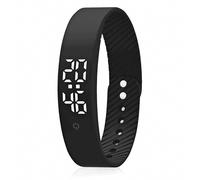 Podomètre, bracelet connecté facile à utiliser avec montre, compteur de calories, compteur de pas et suivi d'activité (Bluetooth non requis)