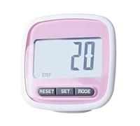 Podomètre de Marche, Compteur de Pas avec Capteur 3D, Distance Calorique et Réglage du Poids pour la Course à Pied, Le Fitness, la Randonnée (Pink)