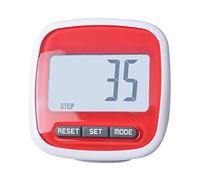 Podomètre de Marche, Compteur de Pas avec Capteur 3D, Distance Calorique et Réglage du Poids pour la Course à Pied, Le Fitness, la Randonnée (Rouge)