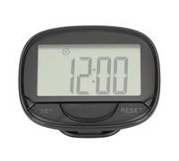 Podomètre de Marche Multifonctionnel avec Clip, Compteur de Pas 2D avec Grand écran LCD, Aide à Suivre Les Pas et Les Miles/km, Les Calories brûlées et Le Temps d'activité (Black)