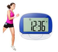 Podomètre de poche, podomètre multifonction avec clip, grand écran avec horloge 21/24 heures pour suivre les pas, miles et calories