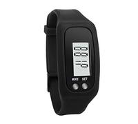 Podomètre LCD numérique Run Step Walking Distance Compteur de Calories Bracelet de Montre Montre Connecte 2e (Black, One Size)