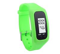 Podomètre LCD numérique Run Step Walking Distance Compteur de Calories Bracelet de Montre Montre Connecte 2e (Green, One Size)
