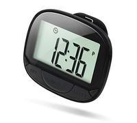 Podomètre multifonction 3D avec clip pour suivre les pas, la distance parcourue, les calories, fitness portable avec fonction horloge, démarrage/arrêt automatique, économie de batterie, grand écran