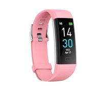 Podometre Non Connectée Simple Femme Homme Enfant Personne Agée Montre Podometre Marche Etanche IP68 Compteur de Calories Compteur de Pas Distance Suivi Sommeil, Chargeur USB en Ligne (Rose)