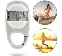 Podomètre numérique 3D facile à utiliser, interrupteur de marche portable avec clip pour mousqueton pour hommes, femmes et animaux domestiques