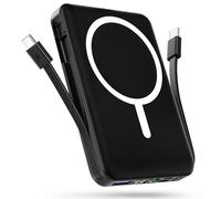Podoru Batterie Externe Mag-Safe 10000mAh,avec 2 Câble Charge Rapide PD 20W Batterie Externe iPhone,Portable Écran LED sans Fil Power Bank pour 16/15/14/13/12/Pro/Max/Plus/Mini Série - Noir