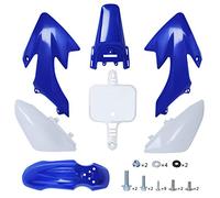 Podoy CRF50 Kit de garde-boue de carrosserie, compatible avec XR50, CRF 50, SSR, SDG Pit Dirt Motor Trail, carénage en plastique avec boulon, ensemble complet de 7 pièces (bleu)