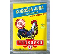 Podravka Lot de 5 soupes de nouilles aromatisées au poulet 62 g