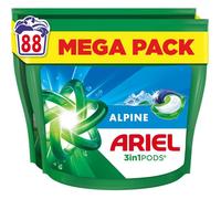 Pods 3en1,Lessive en Capsules,88 Lavages (44x2),Action Détachante En 1 Seul Lavage,Dissolution Rapide Même à Froid