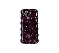 PODSI Ondulé 3D élégant Coque Silicone for iPhone 16 15 14 13 12 11 Pro Max Étuis arrière Mignonne(B,for iPhone 12 Pro)