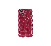 PODSI Ondulé 3D élégant Coque Silicone for iPhone 16 15 14 13 12 11 Pro Max Étuis arrière Mignonne(C,for iPhone 16 Pro Max)