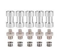 PODSJD 15pcs Adaptateurs Vis Filetées 1/4" à 3/8", Métal Résistant Anti - Rouille - Conversion Précise pour Appareils Photo, Flash et Supports Lumineux, Accessoires Polyvalents
