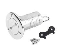 PODSJD 316 Acier Inoxydable Bouchon de Réservoir d'eau 1,5 Pouces pour Bateau - Étanche avec Joint O - Ring, Chaîne Antiperte, Durable et Résistant à la Corrosion pour Usage Maritime