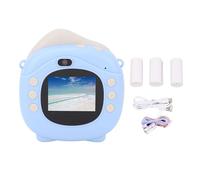 PODSJD Appareil Photo Instantané Thermique 12MP Noir avec Écran IPS 2’’ et Batterie Longue Durée - Impression sans Encre, Idéal Enfant 3 à 10 Ans, Selfie et Création Facile (sans Carte mémoire)