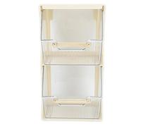 PODSJD Boîte de Rangement Sachets de Thé, Grand Format 13,5x15,5x25,5cm, Organisation Séparée - Grande Capacité, Design Élégant, pour Capsules, Sachets Café et Thé (Blanche)