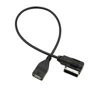 PODSJD Câble Adaptateur USB AMI MMI AUX 27cm pour A3 A4 A5 - Transmission Audio Haute Fidélité, Compatible 3ème Génération MMI, Recharge et Plug & Play